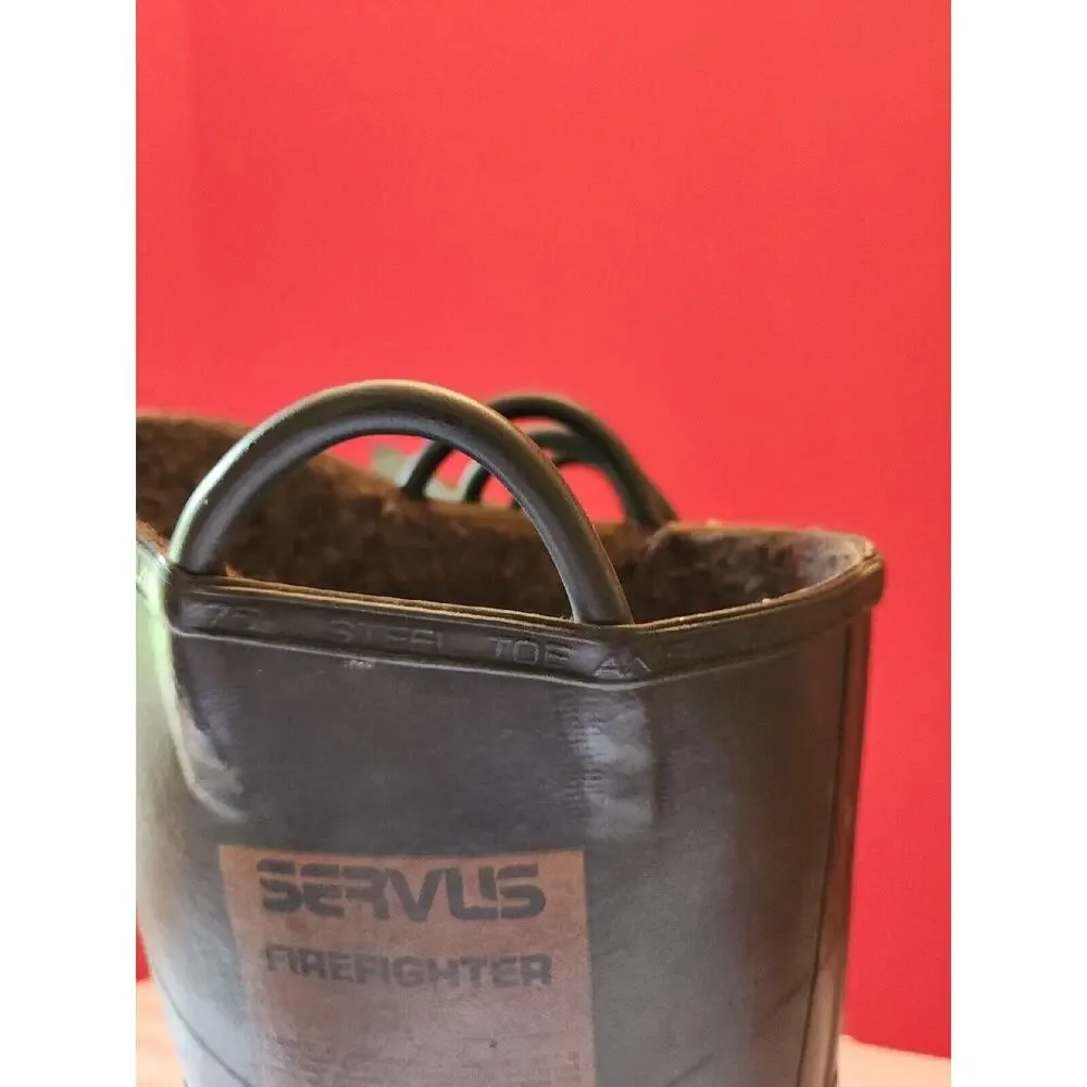 Servus Fire Firefighter Boots 9 Wide Steel Toe Insulated Union USA Model #72S4